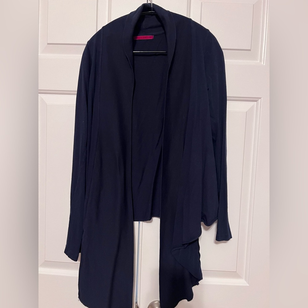 Velvet Women's Navy Jersey Cardigan Size Medium
